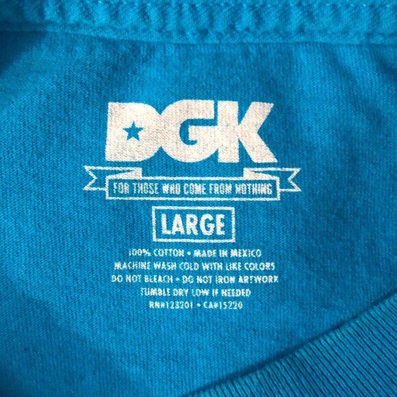 DGK (Size L) "All Day Wildlife" Cheetah Print Blue T-Shirt - Picture 4 of 4